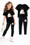 Girl's Leggings and T-Shirt Set/ Mother-Daughter Matching Outfit