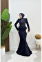 Mira Stone-Tailored Hijab Evening Dress - 3