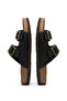 Double Buckle Women's Black Casual Summer Home Beach Stylish Slippers - 3