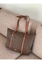Large Black Women's Shoulder Bag with Ring Detail Straps EN42 BOY32 - 3