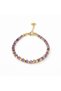 Amethyst Natural Stone Gold Detailed Apparatus Design Bracelet