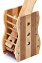 Piece Utensils Set Bamboo Cooking , Serving Wooden Spoon With Stand Each 30 Cm Long Sandal Yellow - 3