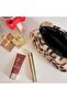 Leopard Patterned Plush Makeup Bag/Pencil Holder Multi-Purpose Organizer with Heart Zipper Detail - 5