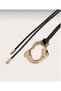 Black/Gold Buckle Knot Detailed Women's Belt Jacket Belt Shirt Belt - 6
