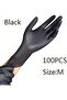 Black Disposable Multi-Use Gloves Medium 100pcs Powder-Free Non-Sterile Ambidextrous Nitrile/Vinyl T - 3