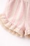 Baby Girl 2-Piece Set Lace Embroidered Short Sleeve Blouse Lace Trim Detailed Shorts Holiday Special Occasions - 2