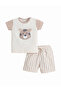 Infant Boys’ 2-Piece Set – Tiger Face Raglan T-Shirt & Striped Shorts - 2