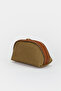 Triangle Makeup and Organizer Bag with Stylish Textured Fabric and Zipper, Multi-Purpose for Travel & Daily Use