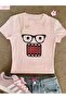 Kemer Boy Domo Kun Wombat Glasses Characters Crop Blouse