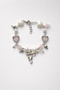 Pink Beaded Bow & Heart Charm Bracelet with Pearls - 3