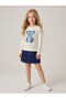 Girl's Sequined Teddy Bear Detailed Long Sleeve Blouse - 2