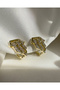 Geometric Zircon Stone Gold Earrings - Geometric Zircon Stone Gold Earrings