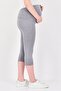 Women Pull On Plain Leggings, Grey - 2