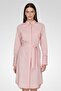 Women Solid Dress Shirt, Pink - 4