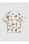 Lcw Baby Ecru Printed Boys' T-Shirt and Shorts 2-Piece Set - 6