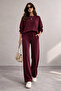 Modal Luxe Burgundy Women's Top and Bottom Set