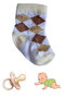 Patterned Unisex Baby Combed Cotton Booties Socks 3 Pack