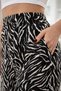 Women's Animal Patterned Slim Pants, Summer, High Waist, Elastic Waist, Pockets, Wide Leg - 2