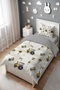 Small Construction Site Patterned Single Baby Kids Bedding Set - 3