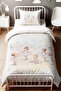Little Ballerinas' Dance Patterned Single Baby Kids Bedding Set - 2