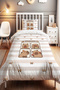 Capybara and Ribbons Patterned Single Baby Kids Bedding Set