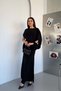 Black Shawl Design Long Dress