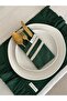 2 Pieces Mossy Linen Lace Detailed 2-Compartment Spoon Holder / Napkin Holder - 7
