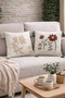 Home Design Double Combination Punch Embroidered Throw Pillow Cover (panch) - 2
