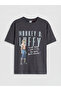 Lcw Kids Anthracite Crew Neck One Piece Printed Boy's T-Shirt - 4