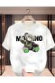 Women Milano Patili Bear Printed Tshirt White Green