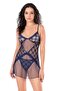Women'S, Navy Blue, Short Tulle Nightgown