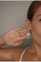 Vintage Textured Silver Color Round Dangle Earrings - 2