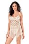 Women'S, Ivory, Short Tulle Nightgown