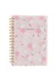 Notebook A6 Pink Flowers Glitter - 80F