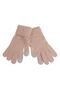 Women's Beige Gray Linear Pattern Touchscreen Gloves