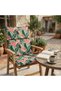 Pink Leaf Pattern Backrest Chair Cushion 95x45cm - 2