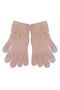 Women's Beige Gray Linear Pattern Touchscreen Gloves - 2