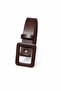 Women's Brown Belt – Minimal Square Buckle - 4