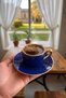 Luxury Polka Dot Gold Detailed 6-Piece Turkish Coffee Cup Set |   Porcelain Set with Gold Handles - 4
