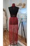 Handmade Design Macrame Red Beach Dress, Two-Piece Set, Festival Dress - 5
