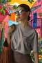 Always Late Written Unisex Oversize 24/1 Cotton T-Shirt - Special Collar Printed - 2