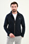 Striped Slim Fit Shirt Collar Zipper Men's Coat Navy Blue - 39654.25K - 4