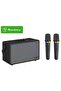 Smartbarry M91 Wireless Karaoke Speaker with Dual Microphones RGB LED Lights
