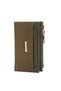 Women's Zippered Portfolio Wallet Card Holder Textured Vegan Faux Leather - Medium Size - 2