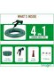 10m Heavy Duty 3-Layer Braided PVC Garden Hose Pipe with 8-Mode Spray Gun Set Kit Green - 3
