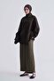 Wrinkle Effect Trousers Oil Green