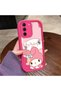 Samsung Galaxy S21 Fe Compatible Pink Red Silicone Case Shockproof Camera Protection - 5