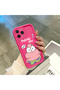 iPhone 15 Pro Max Compatible Pink Red Silicone Case Shockproof Camera Protection - 4