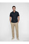Navy Blue Polo Collar Standard Fit Structured Men's T-Shirt - 4