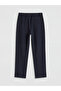 Navy Blue Regular Fit Boys' Pleated Trousers - 2